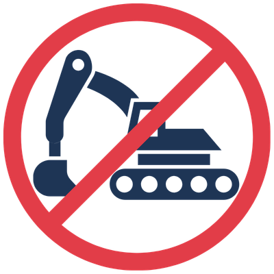 no excavation required